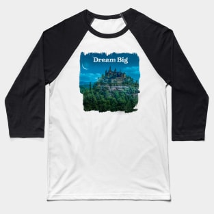 Mysterious moonlight shines on magical castle in the forest Baseball T-Shirt